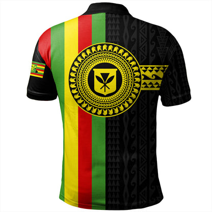 Hawaii Polo Shirt Kanaka Maoli Flag Polynesian