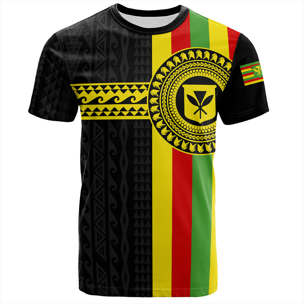Hawaii T-Shirt Kanaka Maoli Flag Polynesian