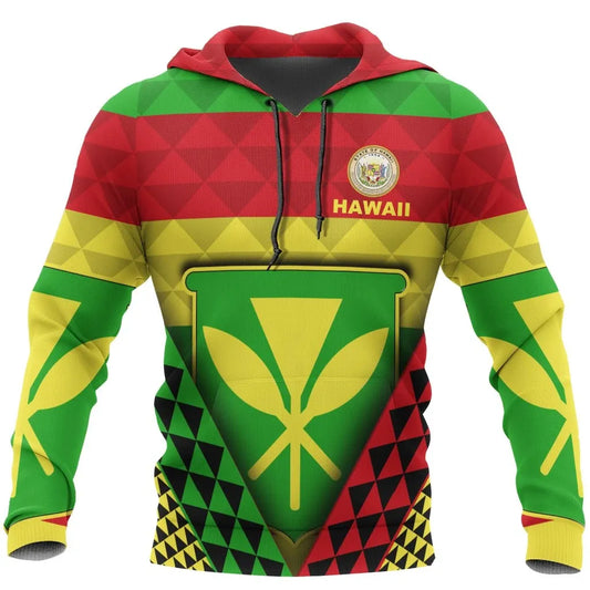 Hawaii Legend Pullover Hoodie - Hawaii Seal Kanaka Maoli Flag