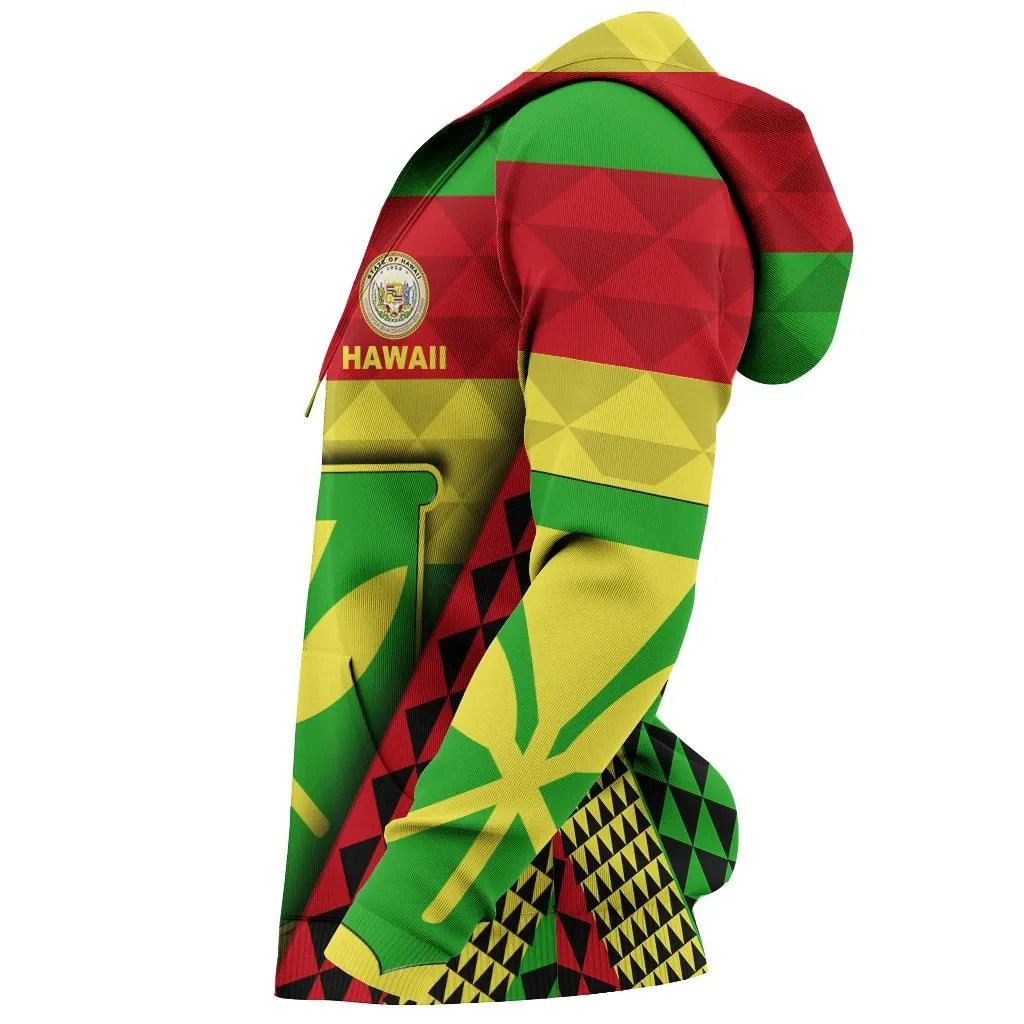 Hawaii Legend Pullover Hoodie - Hawaii Seal Kanaka Maoli Flag