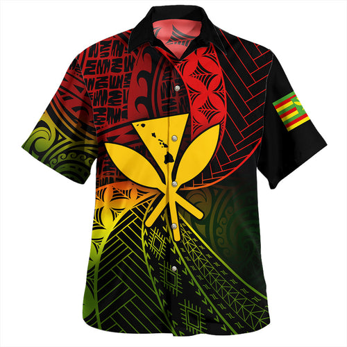 Hawaii Hawaiian Shirt The Map Hawaii Inside Kanaka Maoli Style Reggea