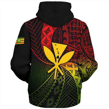 Hawaii Sherpa Hoodie The Map Hawaii Inside Kanaka Maoli Style Reggea