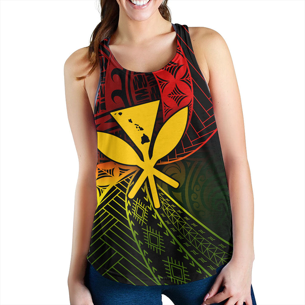 Hawaii Women Tank The Map Hawaii Inside Kanaka Maoli Style Reggea