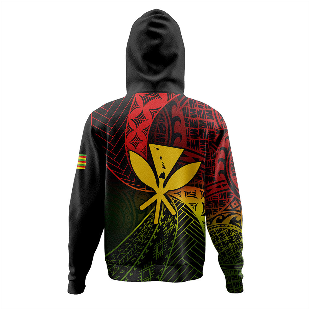 Hawaii Hoodie The Map Hawaii Inside Kanaka Maoli Style Reggea