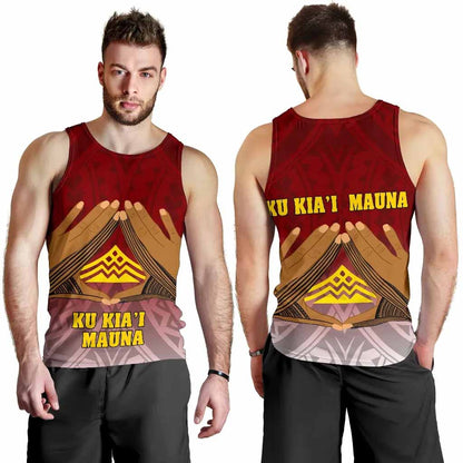 Hawaii Mauna Kea Men Tank Top - Hand Sign Symbol