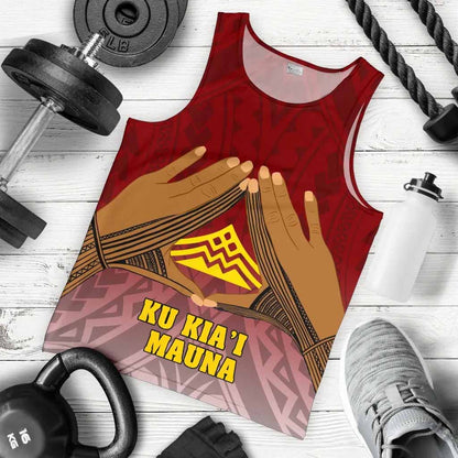 Hawaii Mauna Kea Men Tank Top - Hand Sign Symbol