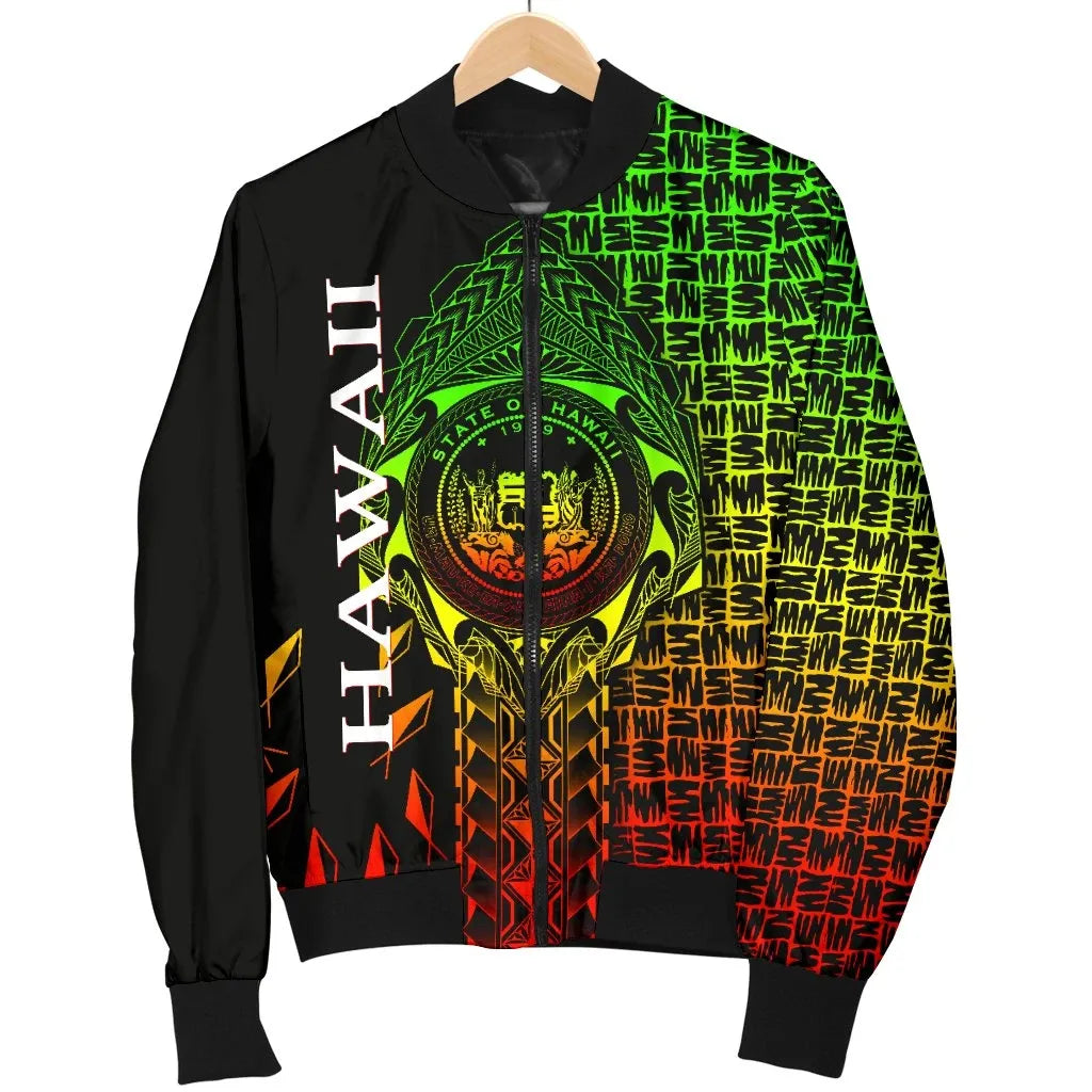 Hawaii Bomber Jacket - Hawaii Seal Rocket Style (Reggae)
