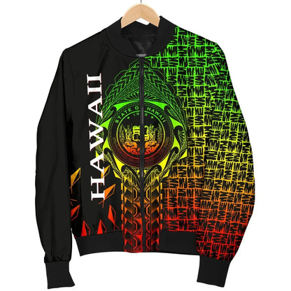 Hawaii Bomber Jacket - Hawaii Seal Rocket Style (Reggae)