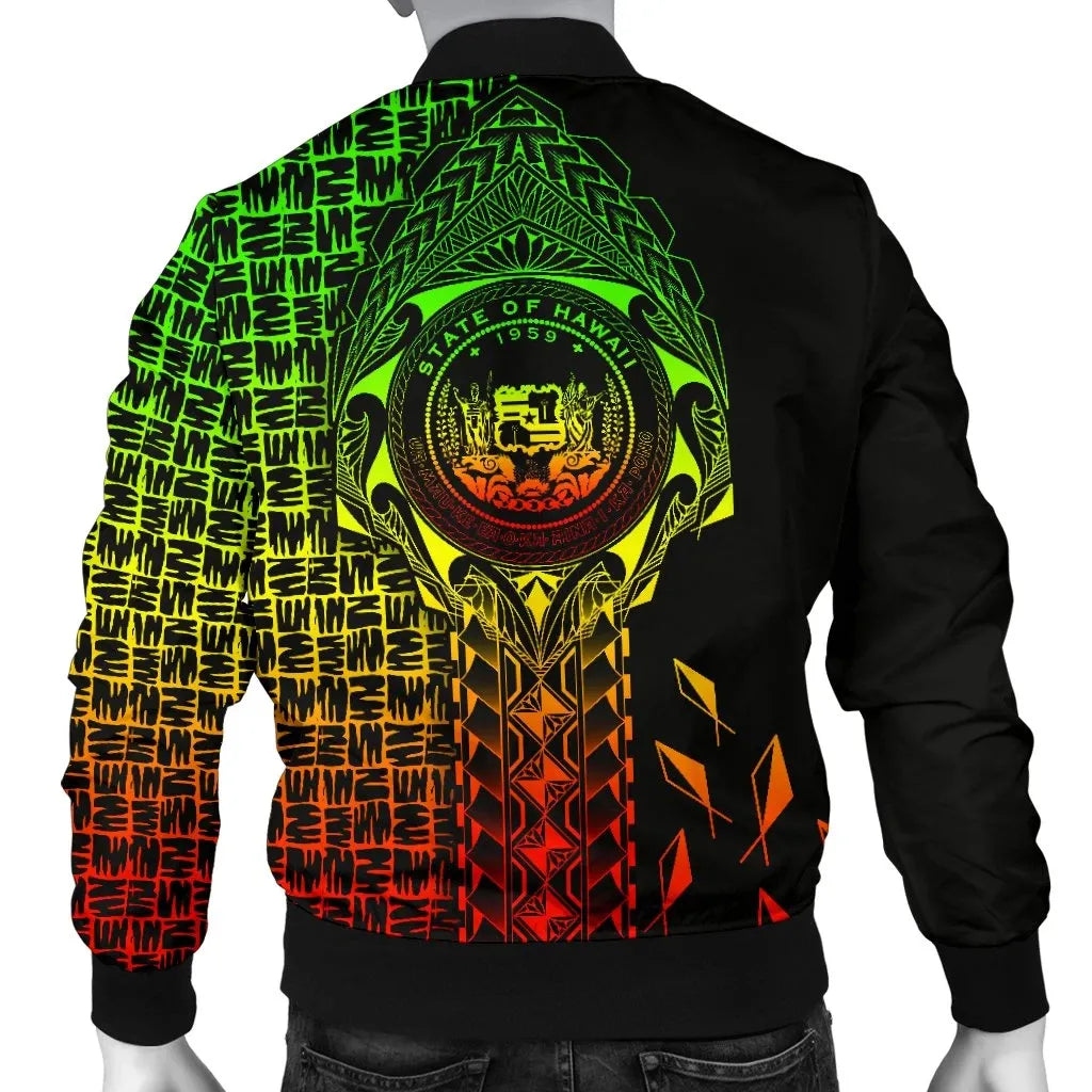 Hawaii Bomber Jacket - Hawaii Seal Rocket Style (Reggae)