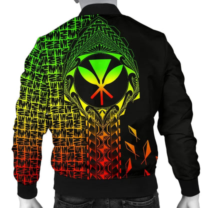 Hawaii Bomber Jacket- Kanaka Maoli Rocket Style (Reggae)