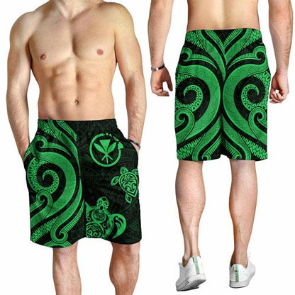 Hawaii Men Short - Green Tentacle Turtle