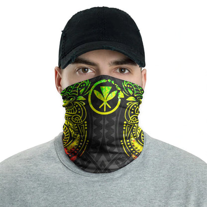 Hawaii Neck Gaiter - Floral Tattoo Reggae