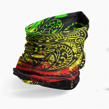 Hawaii Neck Gaiter - Floral Tattoo Reggae