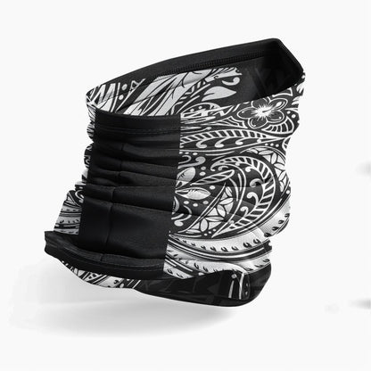 Hawaii Neck Gaiter - Floral Tattoo White