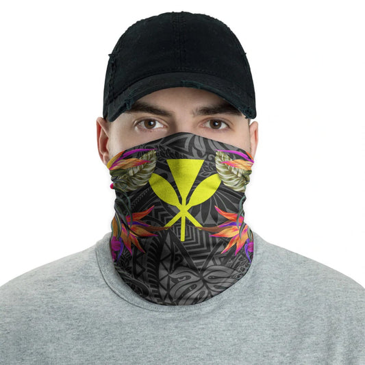 Hawaii Neck Gaiter - Hibiscus Polynesian Pattern