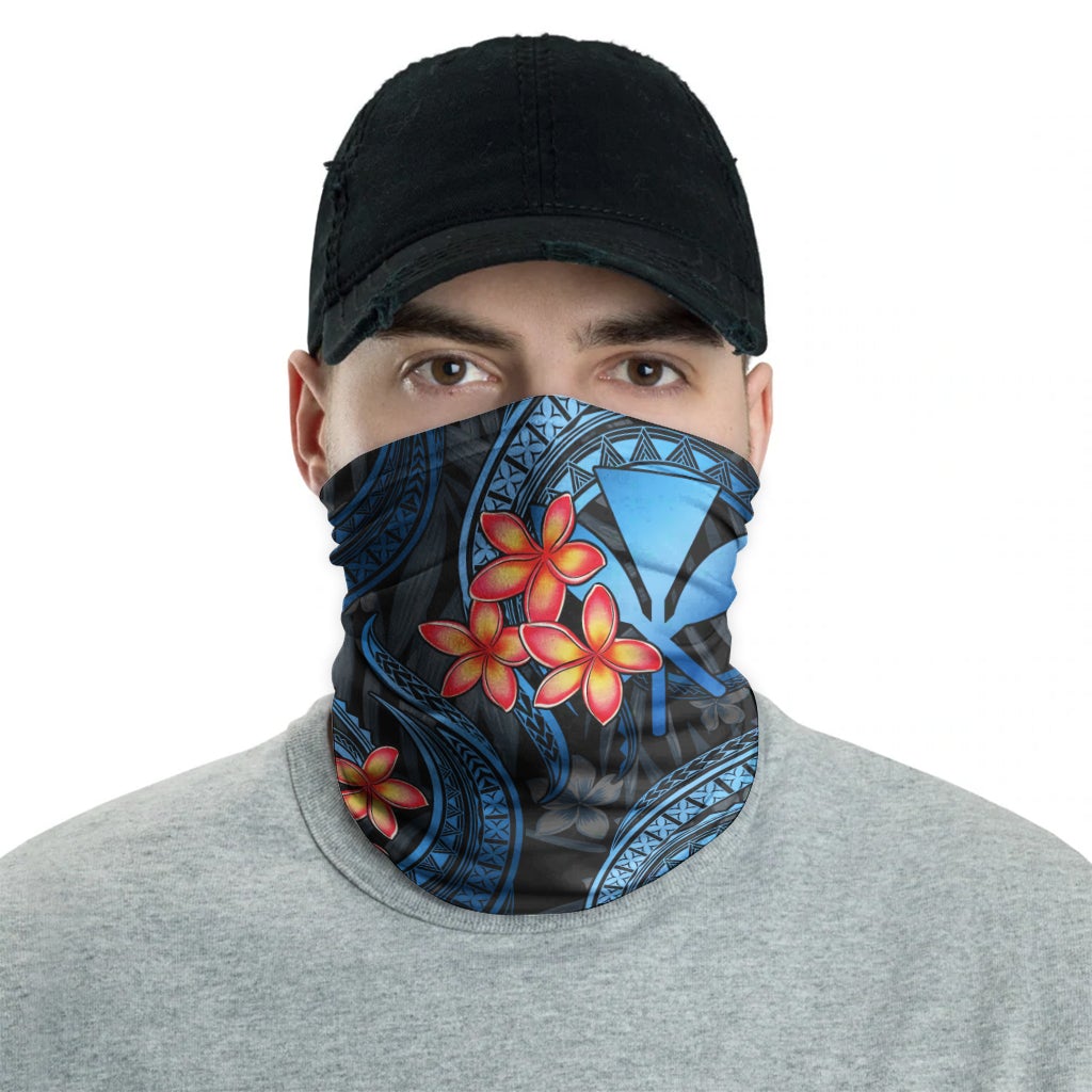 Hawaii Neck Gaiter - Plumeria Blue