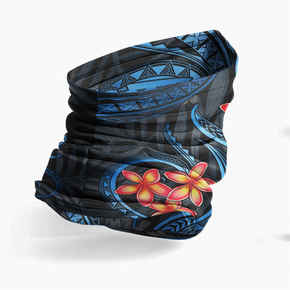 Hawaii Neck Gaiter - Plumeria Blue