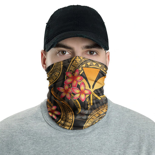 Hawaii Neck Gaiter - Plumeria Gold
