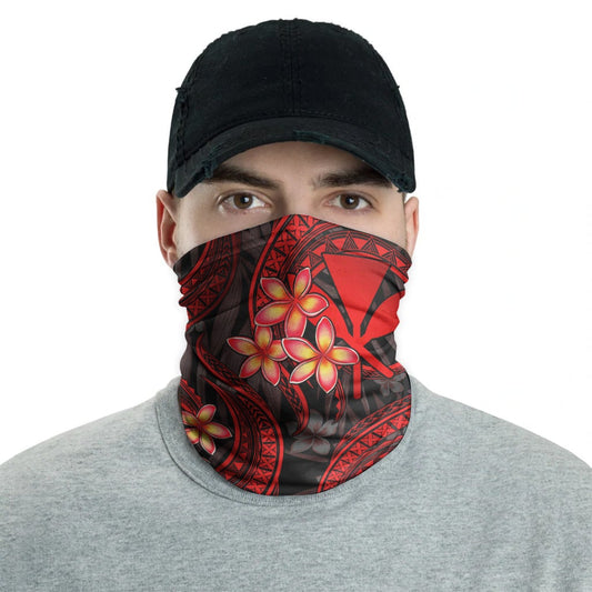 Hawaii Neck Gaiter - Plumeria Red