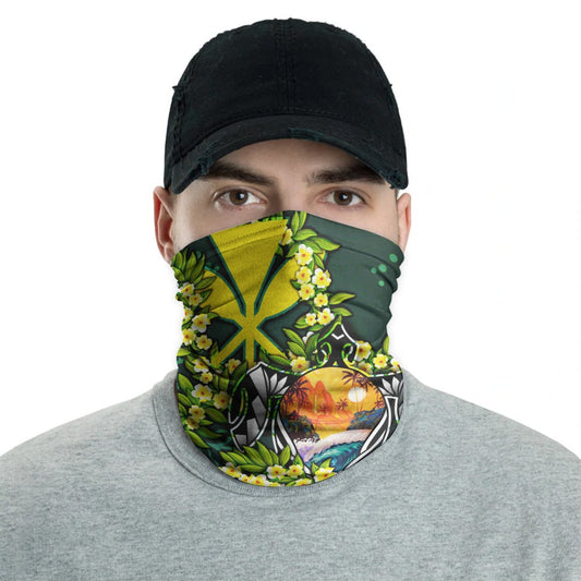 Hawaii Neck Gaiter - Ti Leaf Lei Turtle