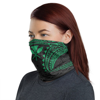 Hawaii Neck Gaiter - Tribal Pattern Green