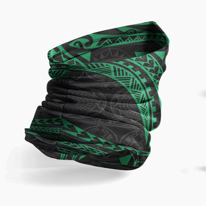 Hawaii Neck Gaiter - Tribal Pattern Green