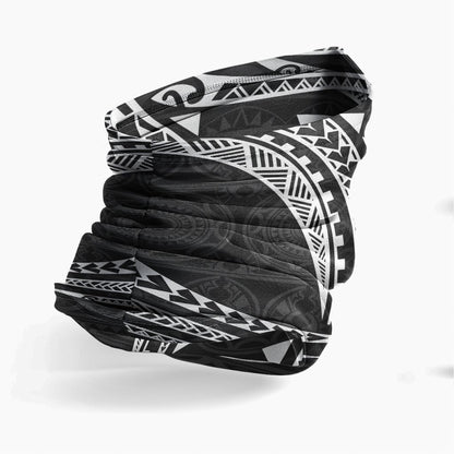 Hawaii Neck Gaiter - Tribal Pattern White