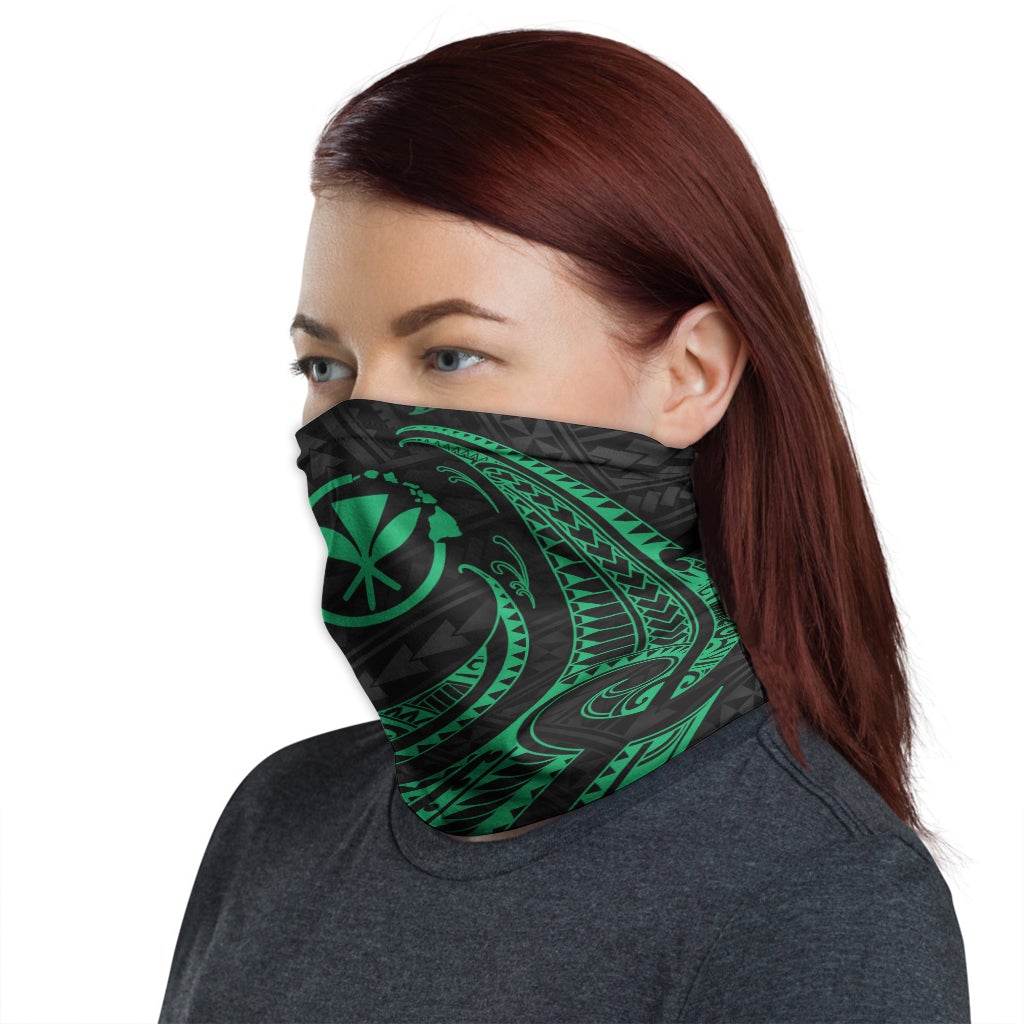 Hawaii Neck Gaiter - Tribal Wave Green