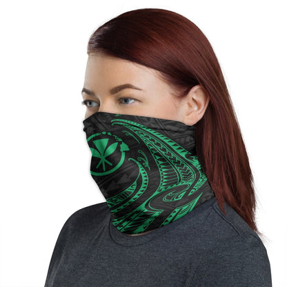 Hawaii Neck Gaiter - Tribal Wave Green