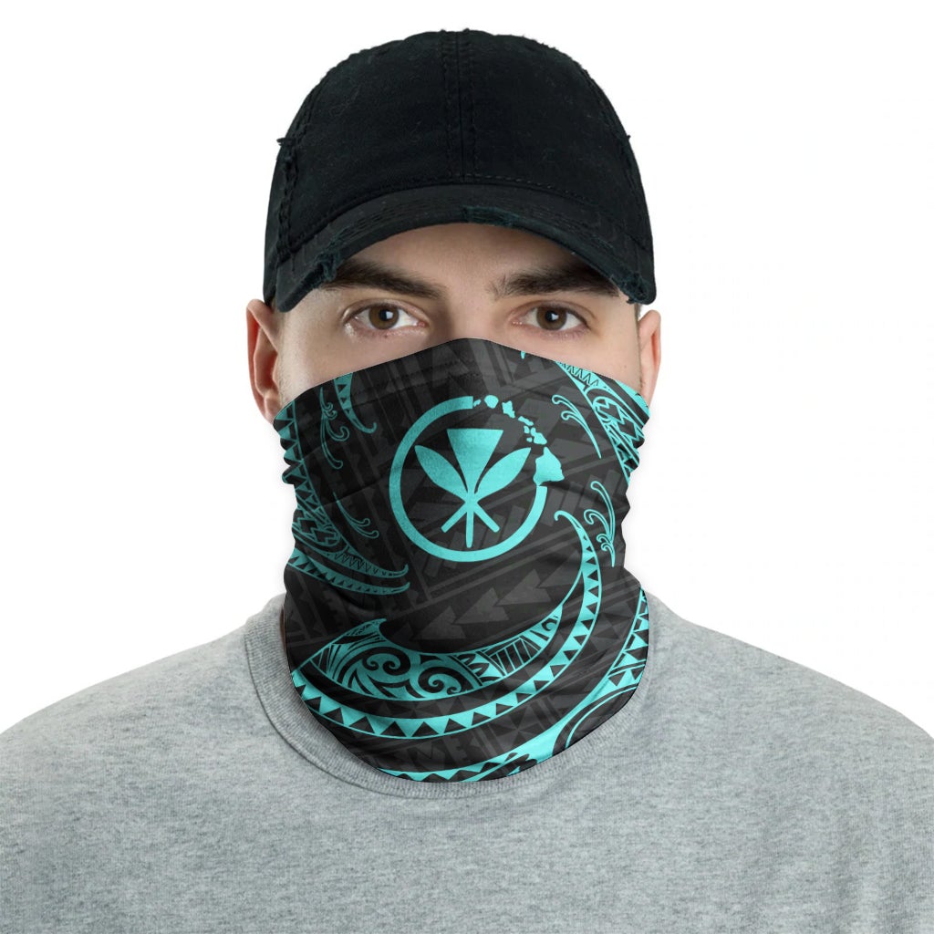 Hawaii Neck Gaiter - Tribal Wave Turquoise