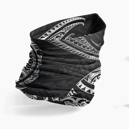 Hawaii Neck Gaiter - Tribal Wave White