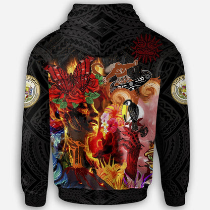 Hawaii Pele and Maui All Over Hoodie - Maui and Pele Create Hawai'i