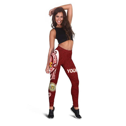 Hawaii Personalised Legging - Hawaii Seal Polynesian Patterns Plumeria