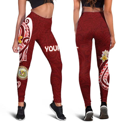 Hawaii Personalised Legging - Hawaii Seal Polynesian Patterns Plumeria