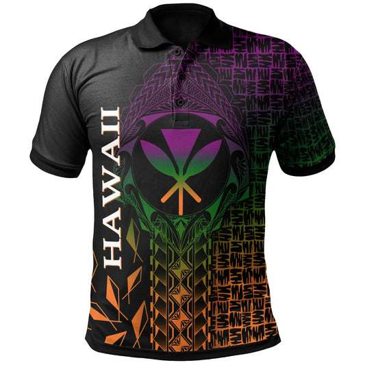 Hawaii PoLo Shirt - Kanaka Maoli Rocket Style