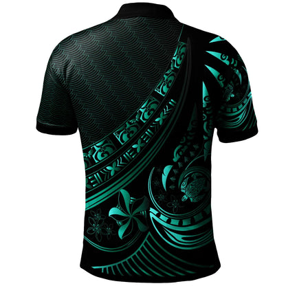 Hawaii Polo Shirt - The Flow Of The Ocean Green
