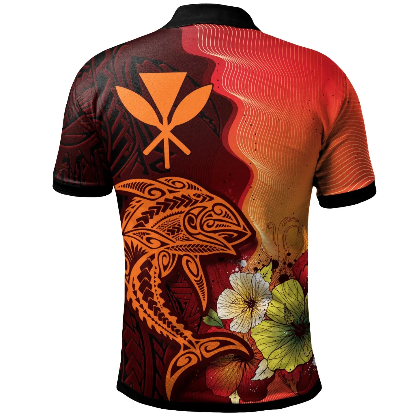 Hawaii Polo Shirt - Tribal Tuna Fish