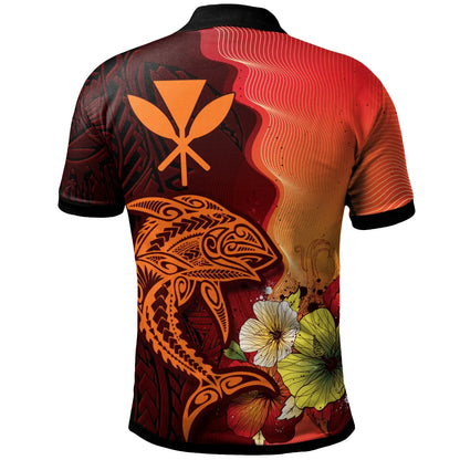 Hawaii Polo Shirt - Tribal Tuna Fish