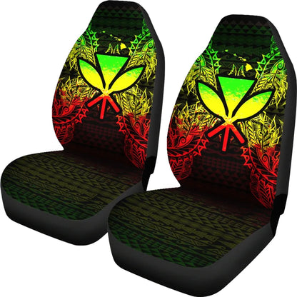 Hawaii Car Seat Cover - Kanaka Maoli Map Reggae