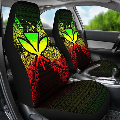 Hawaii Car Seat Cover - Kanaka Maoli Map Reggae