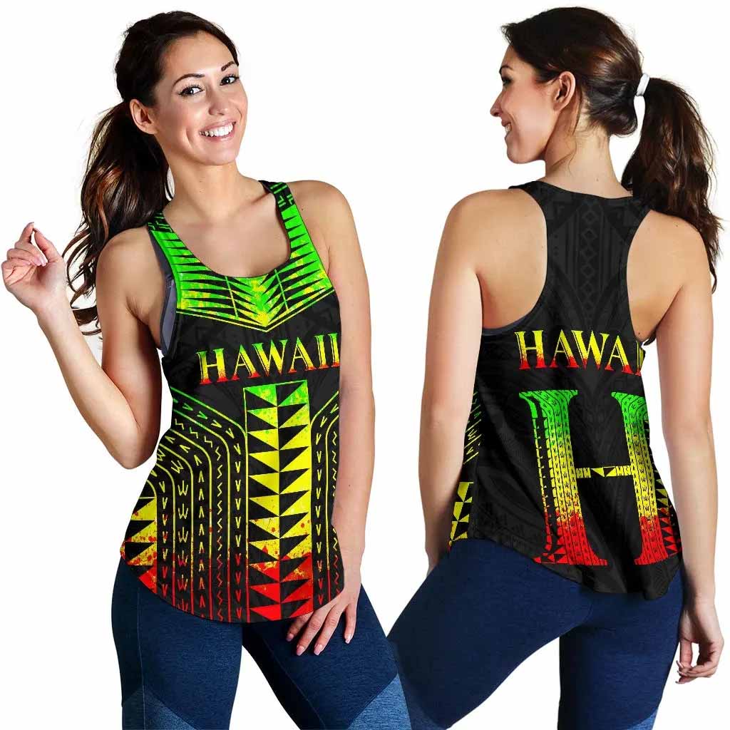 Hawaii Polynesia Tribal Women Tank Top - Reggae Style