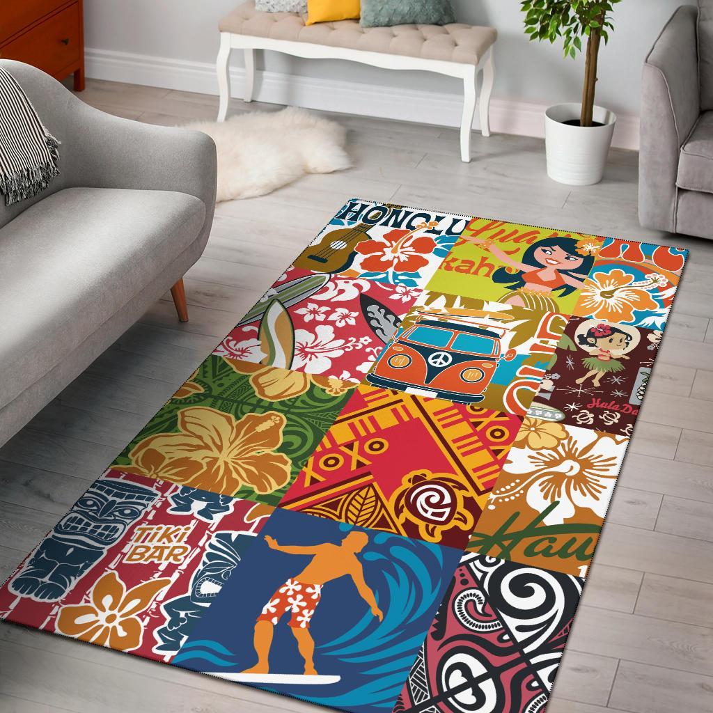 Hawaii Polynesian Area Rug - Famous Ones In Hawaii