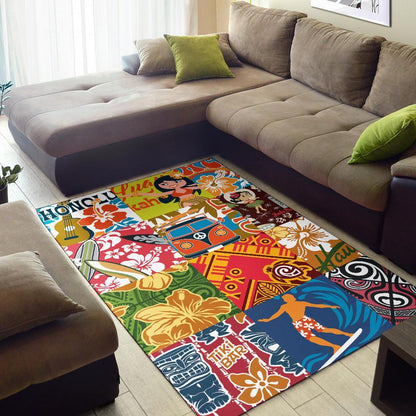Hawaii Polynesian Area Rug - Famous Ones In Hawaii