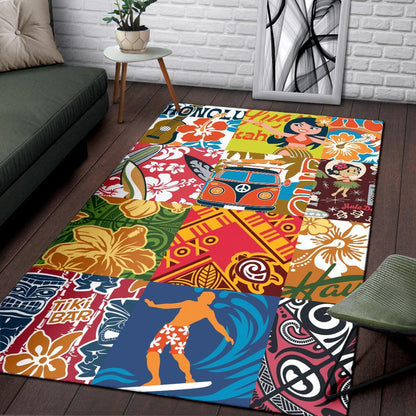 Hawaii Polynesian Area Rug - Famous Ones In Hawaii