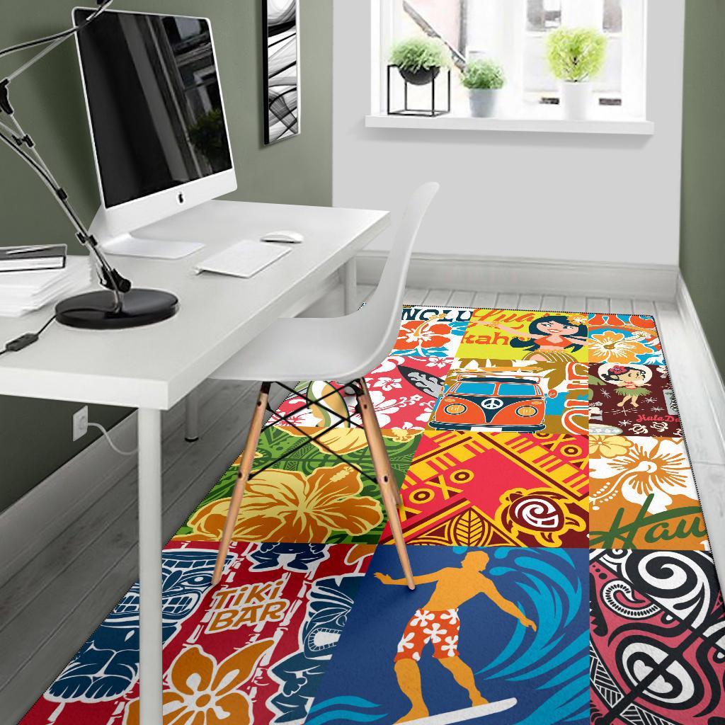 Hawaii Polynesian Area Rug - Famous Ones In Hawaii