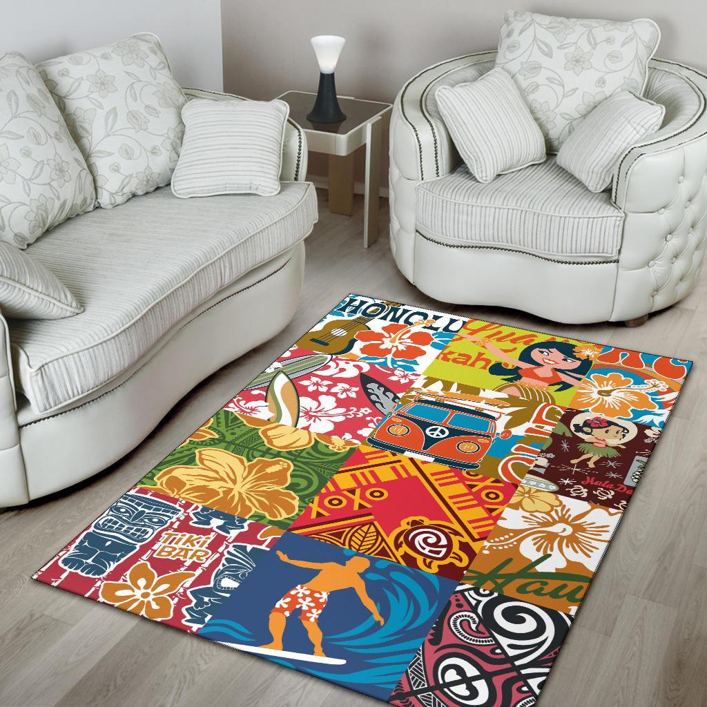 Hawaii Polynesian Area Rug - Famous Ones In Hawaii