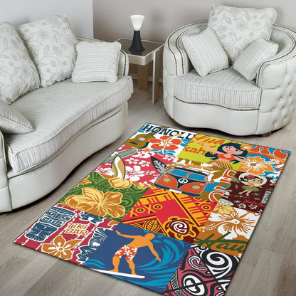 Hawaii Polynesian Area Rug - Famous Ones In Hawaii