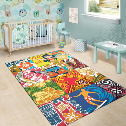 Hawaii Polynesian Area Rug - Famous Ones In Hawaii