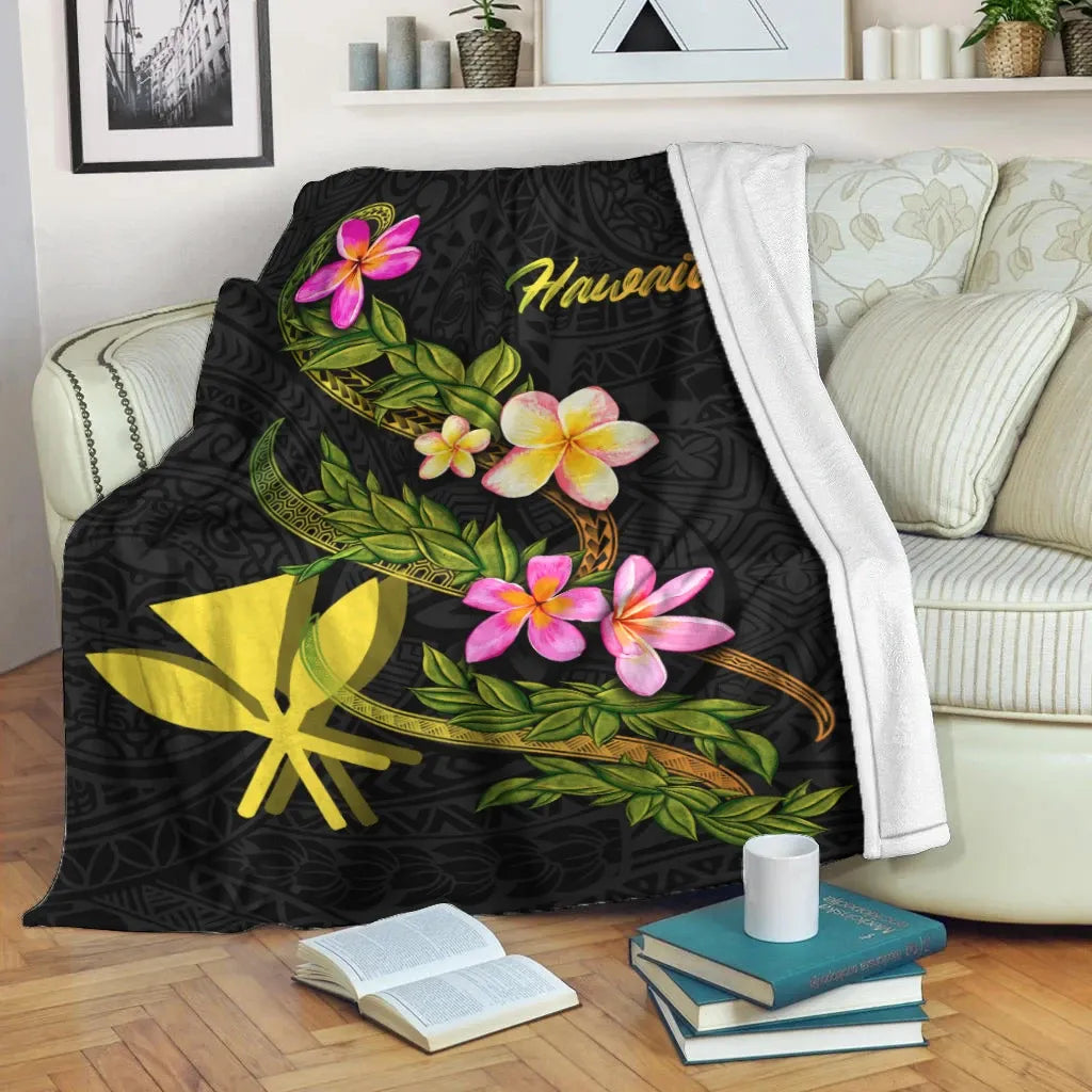 Hawaii Polynesian Blanket - Plumeria Tribal
