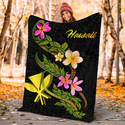 Hawaii Polynesian Blanket - Plumeria Tribal